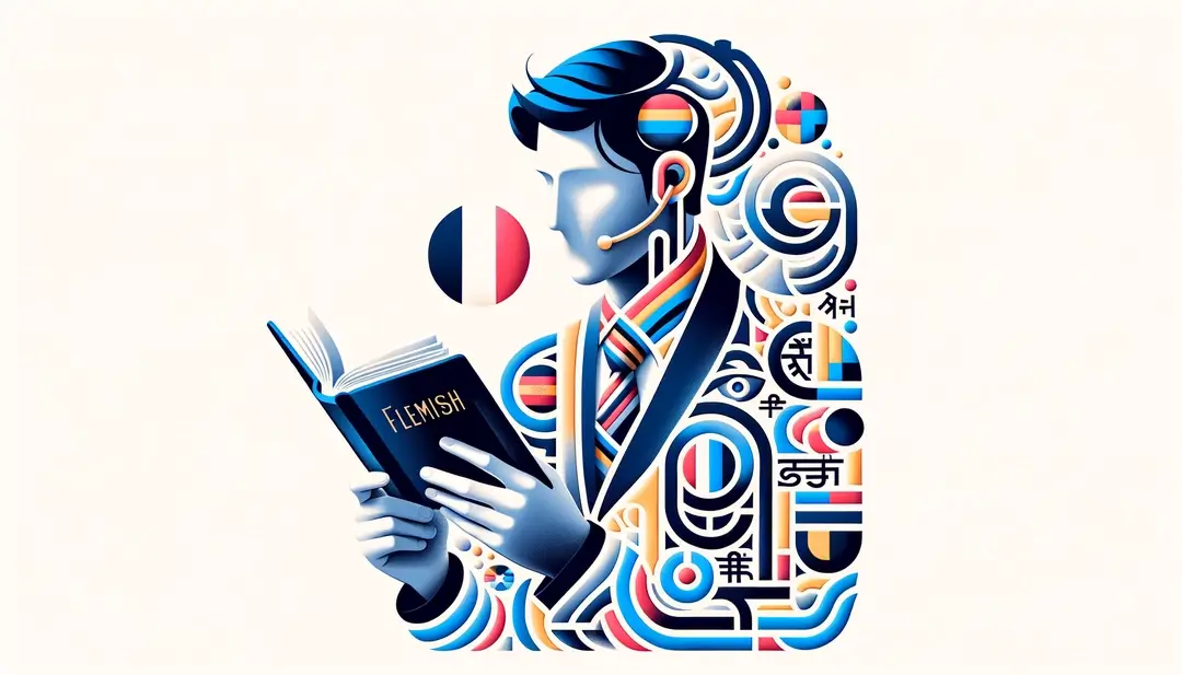 Imagen de una figura humana leyendo en flamenco, conectando culturas de Francia y pueblos flamencos holandeses