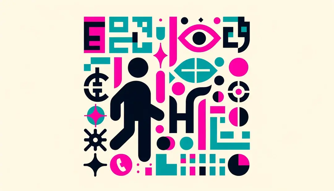 Ilustración minimalista de una persona interactuando con el idioma y cultura picarda en el norte de Francia