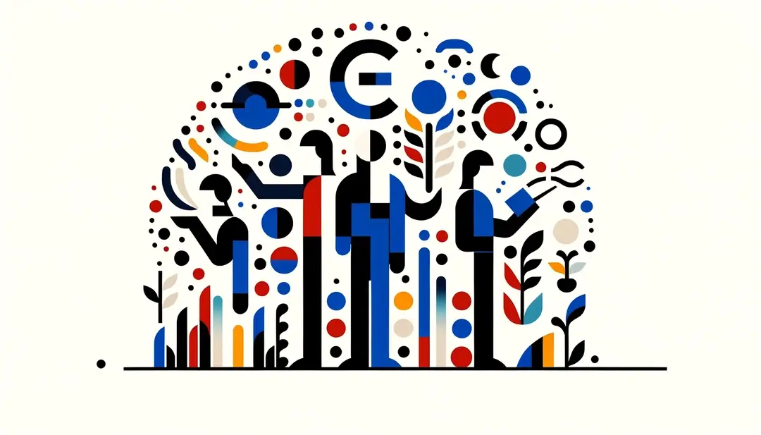 Ilustración minimalista de la influencia cultural del idioma borgoñón con figura humana, reflejando la interacción cultural
