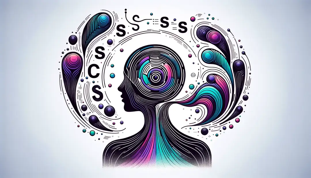 Ilustración minimalista mostrando la diferencia entre los sonidos "s" y "ss" con un fondo blanco y colores destacados, relacionada con la correcta pronunciación en francés