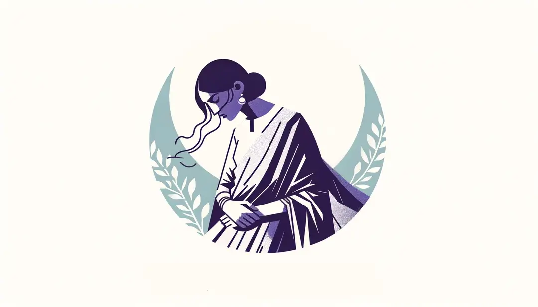 Imagen minimalista de una persona con postura cansada y fondo blanco, explorando la fatiga repentina en la cultura francesa