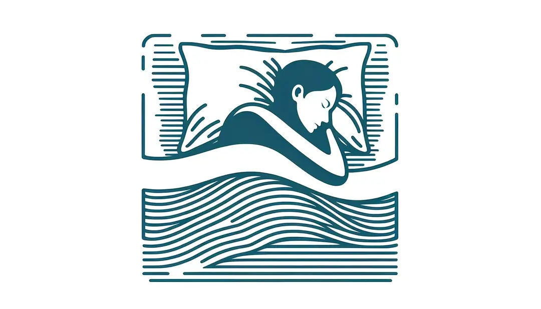 Ilustración minimalista de una persona durmiendo para reflejar el uso de «faire la grasse matinée» y qué se entiende por esta frase