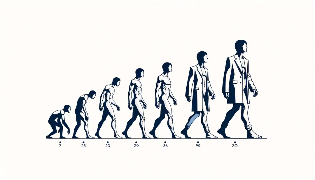 Imagen minimalista de una figura humana que refleja el significado y origen de «mode» en el contexto de la moda