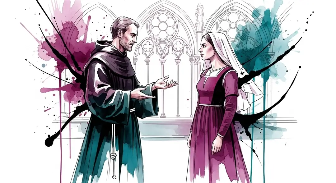Illustration de l'histoire d'Abélard et Héloïse