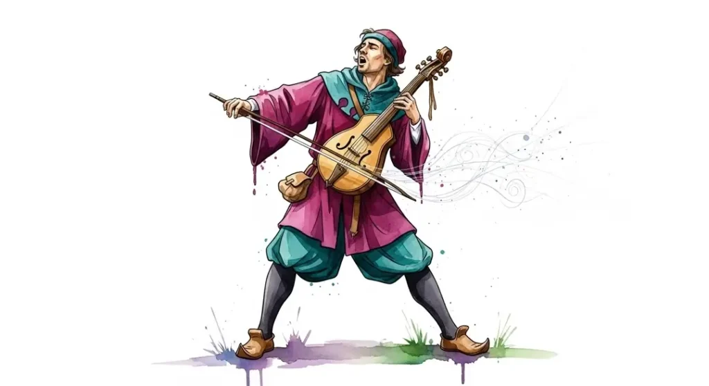Un jongleur médiéval en pleine performance
