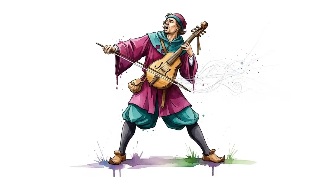 Un jongleur médiéval en pleine performance
