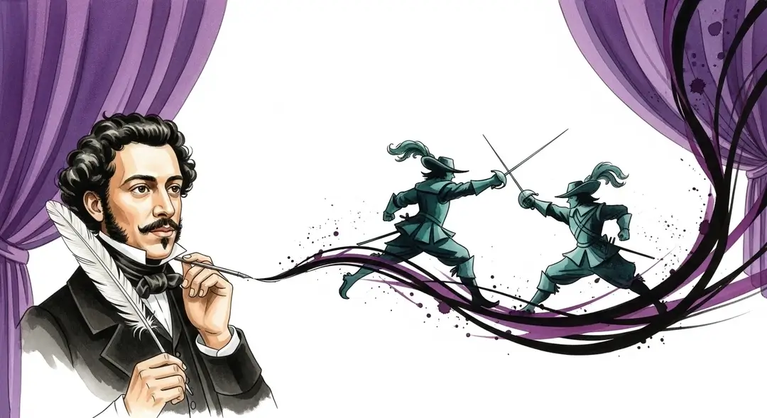 Illustration pour un hommage à Alexandre Dumas lors d'un festival littéraire