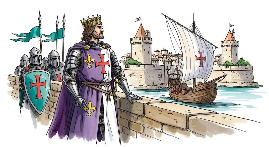 Illustration de Louis IX à Aigues-Mortes