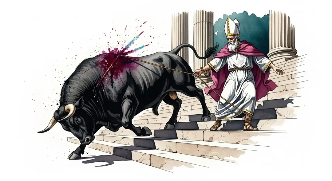 Illustration du martyre de Saint Saturnin