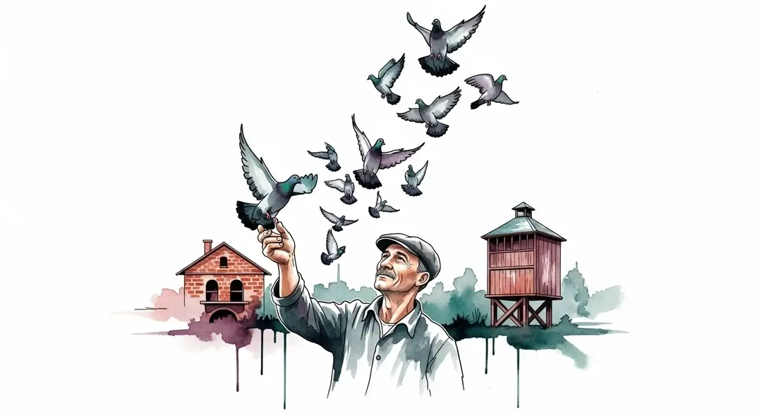Illustration de la tradition colombophile dans le nord de la France