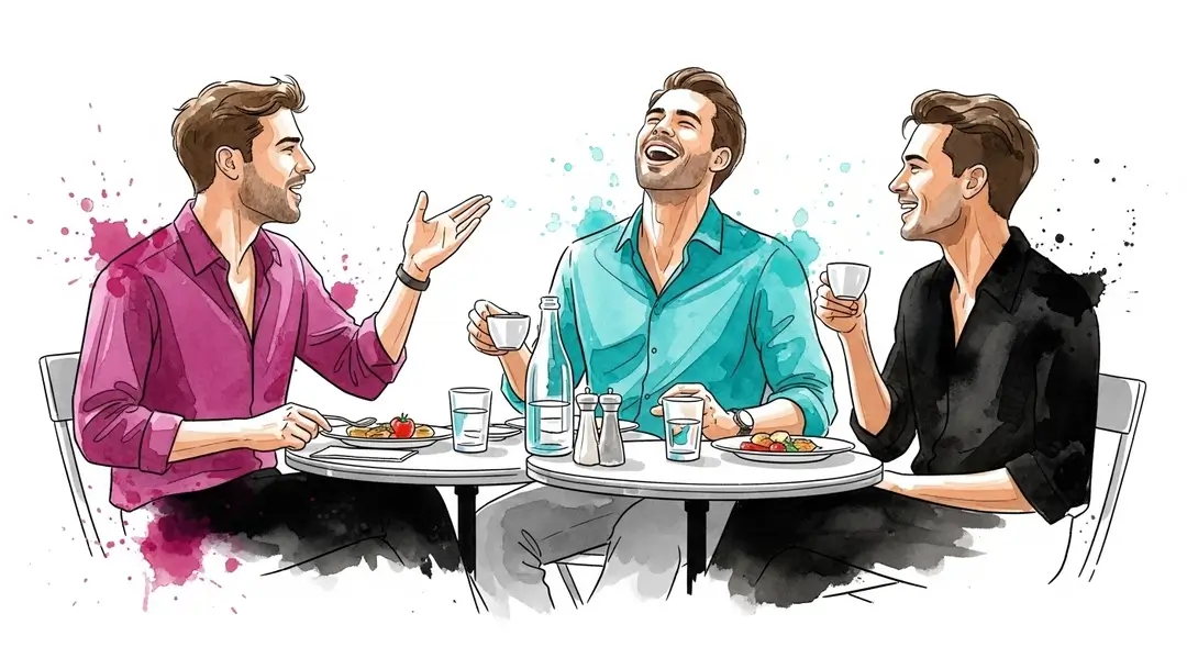 Illustration de collègues profitant de leur pause déjeuner en France