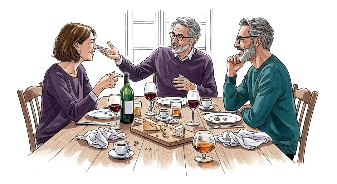 Une illustration de l'art de s'attarder à table