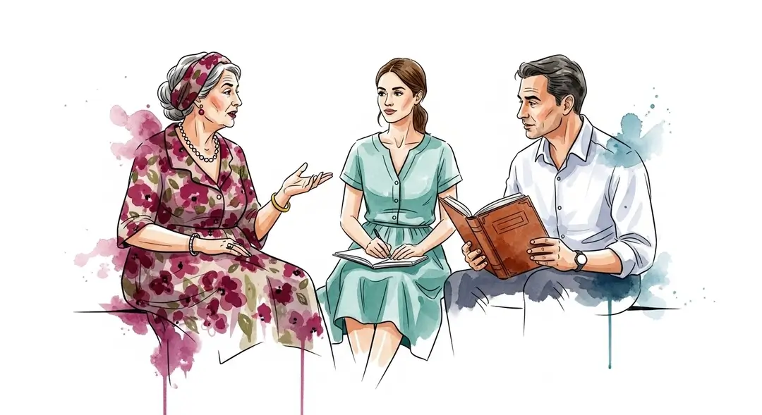 Personnes discutant lors des rencontres sur la langue provençale