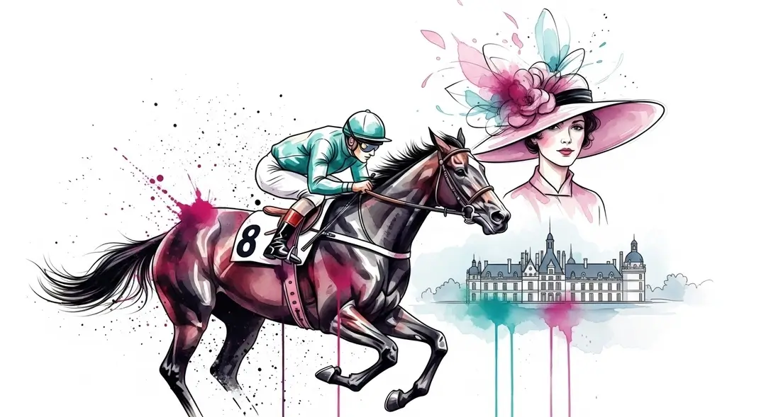 Illustration de courses hippiques à Chantilly